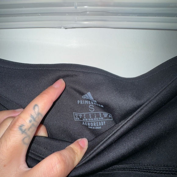 Adidas Women's Black Spandex Shorts - Picture 2 of 3